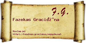Fazekas Graciána névjegykártya