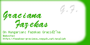 graciana fazekas business card